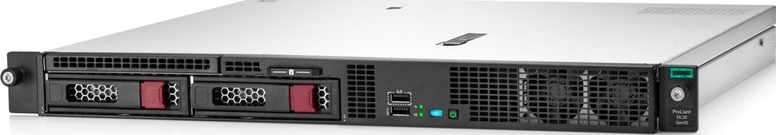 HP Proliant Server DL-20-G10, 1U Rack (LFF), Intel Xeon E-2124, 8GB (1x8GB) ECC PC4-2666, 2 LFF SAS/SATA/SSD Non-Hot Plug Hard Drive (NHP) No HDD | P08335-B21